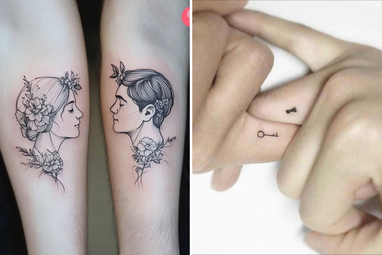 Women Boyfriend And Girlfriend Tattoo Ideas That Perfectly Complement Your Style Featured Lookbook Collage