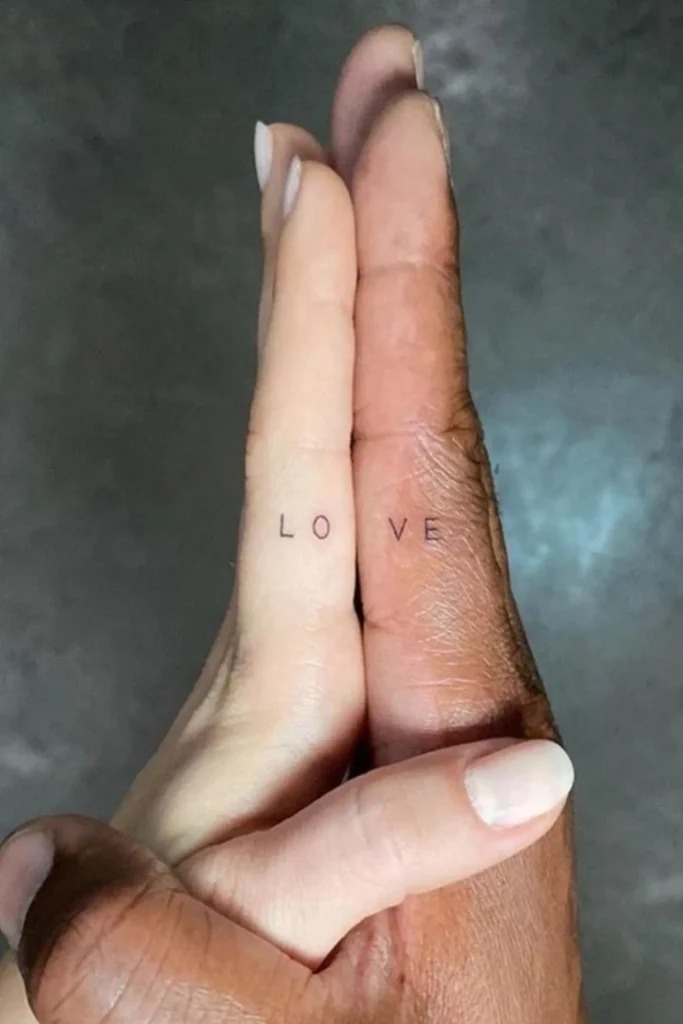 "LOVE" Finger Tattoos Tattoo Design