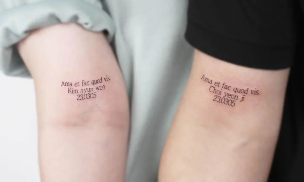 Matching Name Tattoos Tattoo Design