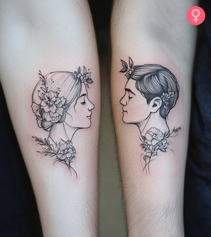 Vintage Portrait Tattoos Tattoo Design