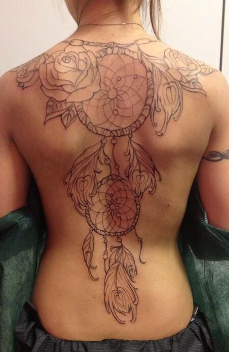 Dreamcatcher Back Tattoo Tattoo Design