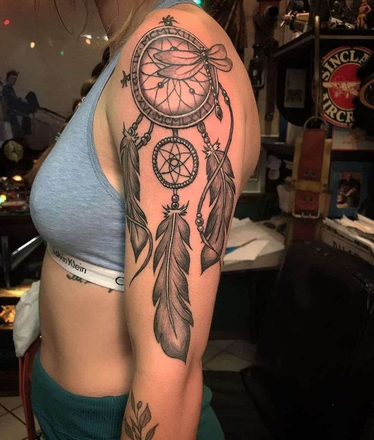 Dreamcatcher Shoulder Tattoo Tattoo Design