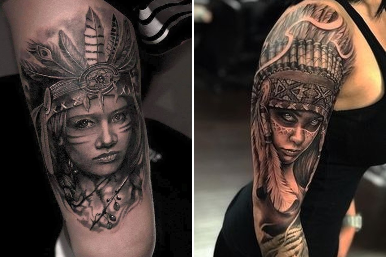 29+ Women Cherokee Indian Tattoo Ideas & Inspiration Featured Lookbook Collage