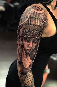 Intricate Warrior Sleeve Tattoo Tattoo Design