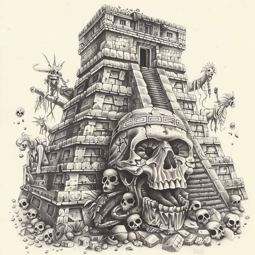 Ancient Mayan-Inspired Design Tattoo Design