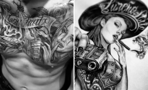 27 Chicano Art Tattoo Ideas for Women: Cultural Black-and-Grey Inspo