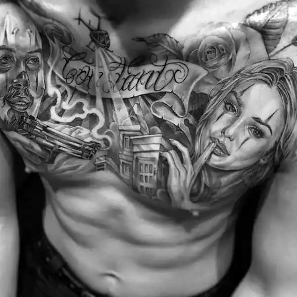 Intensity and Depth of Character Tattoo Design