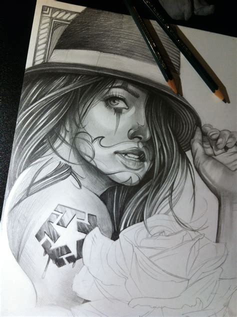 Roses and Intrigue Tattoo Design