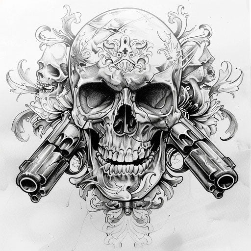 Skull of Resilience Tattoo Design