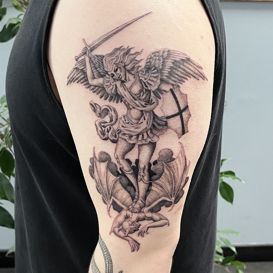 Cherubs Embrace Tattoo Tattoo Design