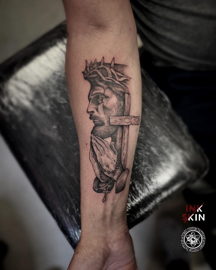 Faith Over Fear Wooden Cross Tattoo Tattoo Design