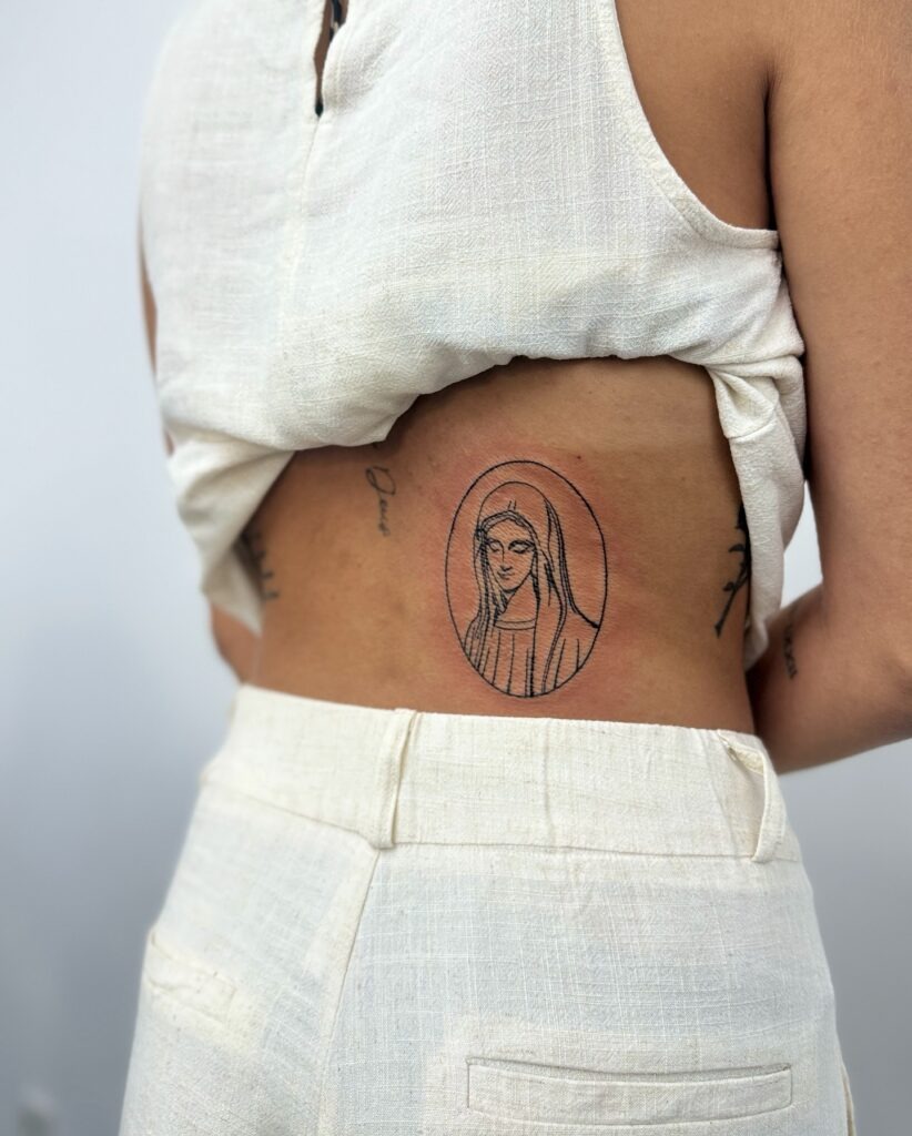 Rosary Wrap Forearm Tattoo with Crucifix Tattoo Design