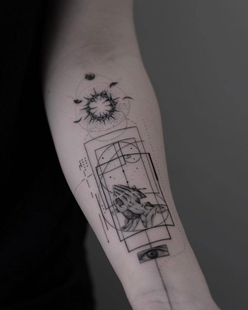 Skull with Byzantine Cross and IC XC NIKA Tattoo Tattoo Design