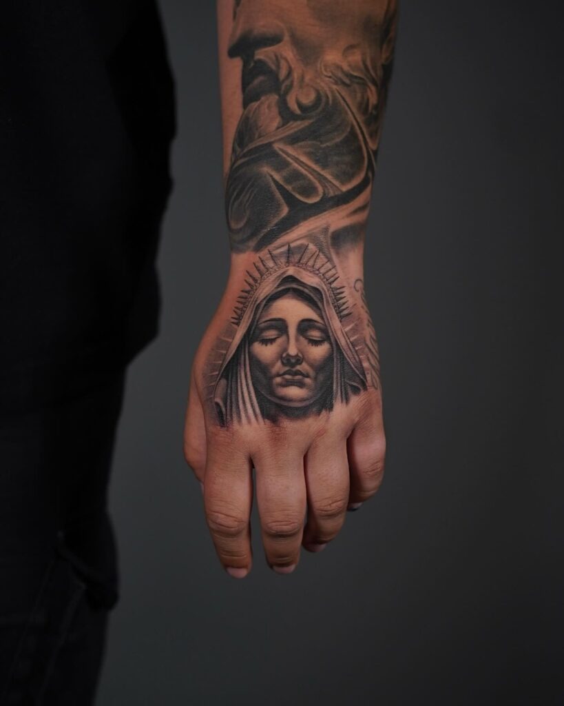Stairway to Heaven with Biblical Symbols Tattoo Tattoo Design