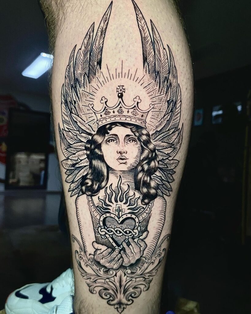 The Last Supper Tattoo with Chandelier Accent Tattoo Design