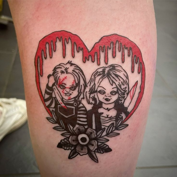 Chucky vs. Rugrats Mashup Tattoo Design
