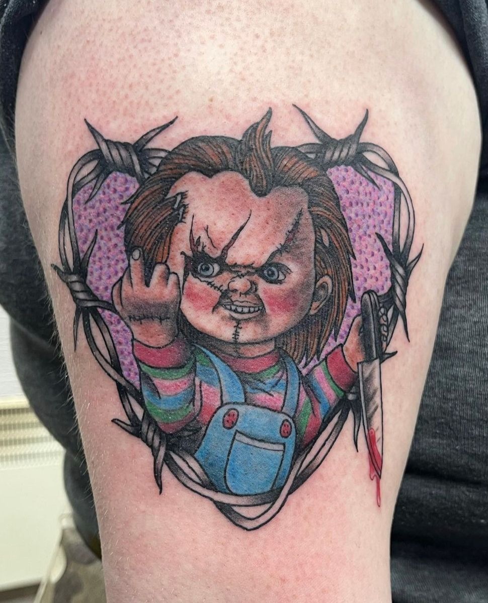 Funko-Style Chucky Tattoo Design