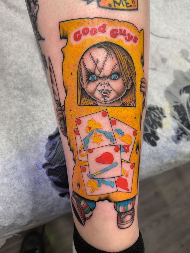 Hello Kitty x Chucky Mashup Tattoo Design