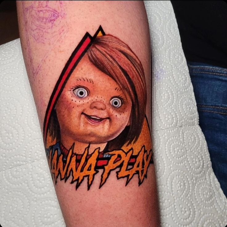 Monochrome Portrait with Cracks Tattoo Design