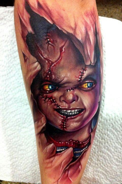 Realistic Chucky Hand Tattoo Tattoo Design