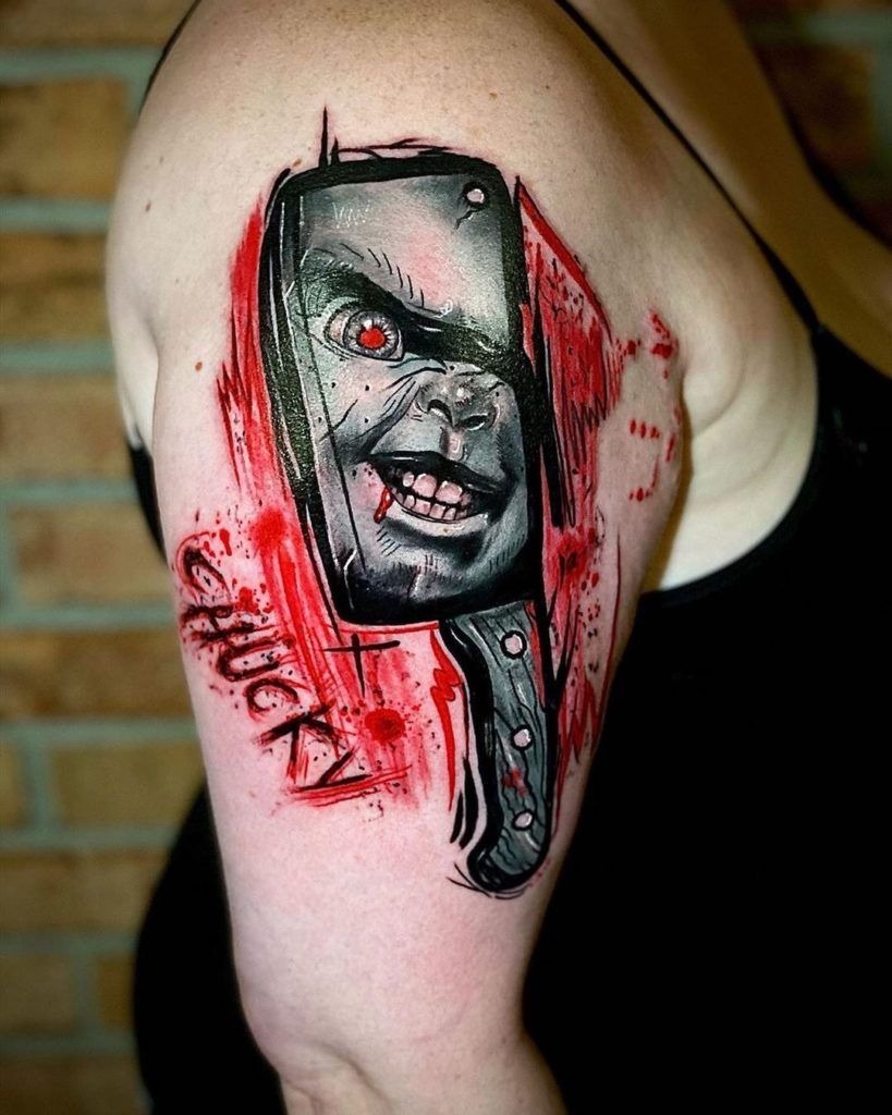 Tiffany Bride Knife Portrait Tattoo Design