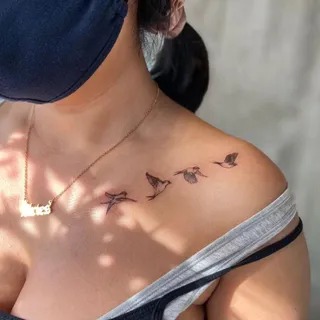Bird Flight Tattoo for Freedom and Journey Tattoo Design