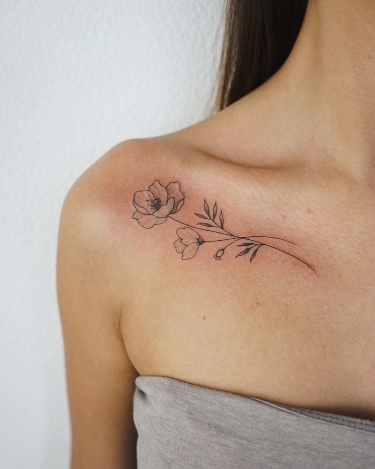 Delicate Floral Tattoo for a Feminine Touch Tattoo Design