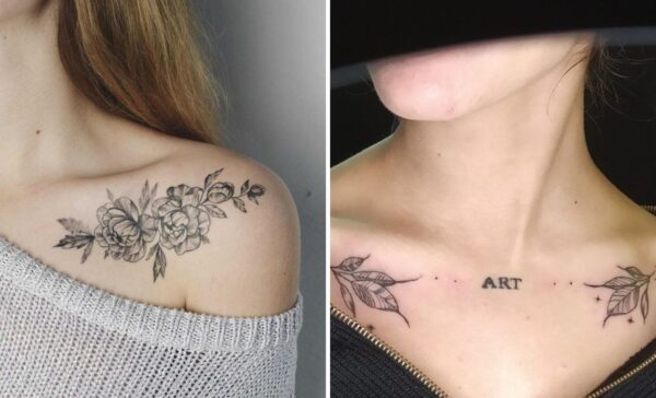 32+ Women Clavicle Tattoo Ideas & Inspiration