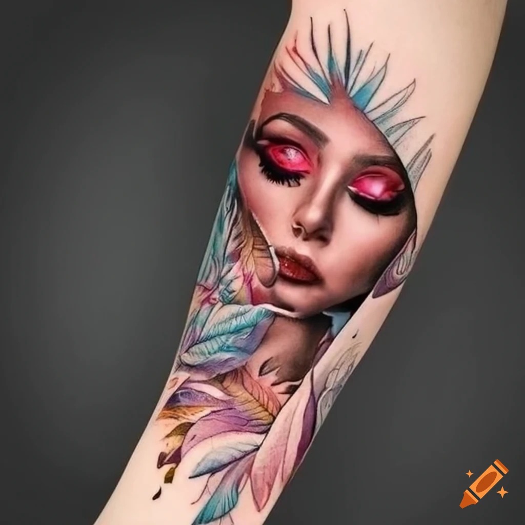 Abstract Floral Ankle Tattoo: A Modern Twist Tattoo Design