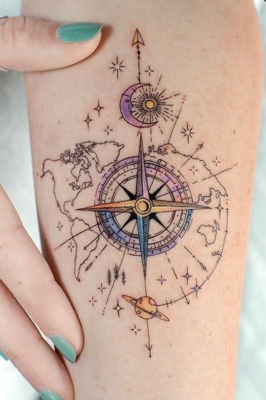 Cosmic Wanderer Tattoo Design