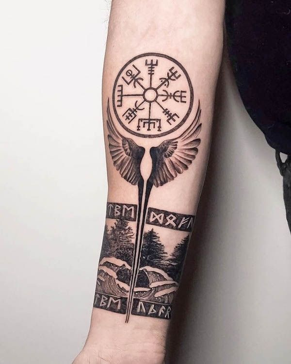 Norse Spirit Guide Tattoo Design