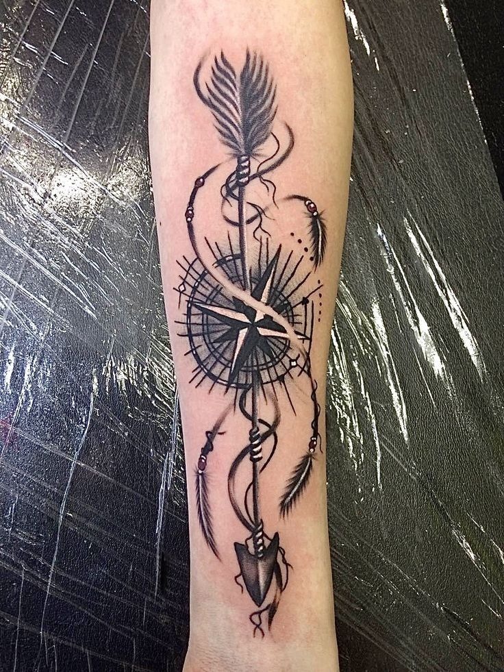 Tribal Spirit Arrow Tattoo Design