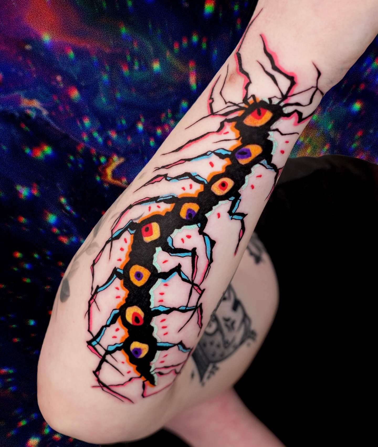 Colorful Cracked Eye Tattoo Tattoo Design