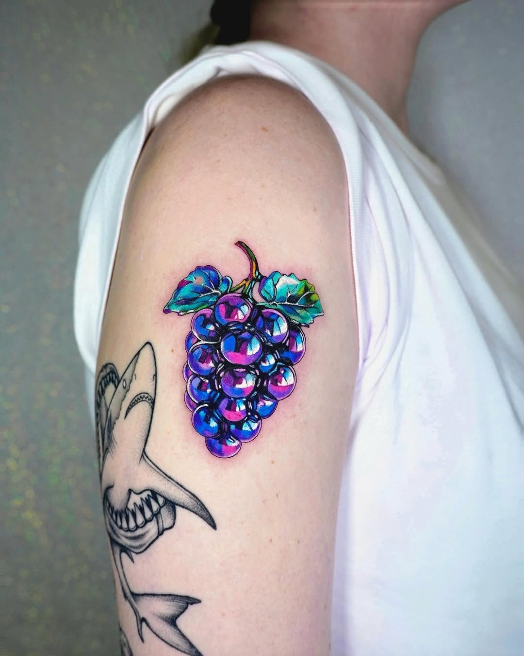 Holographic Grape Cluster Tattoo Tattoo Design