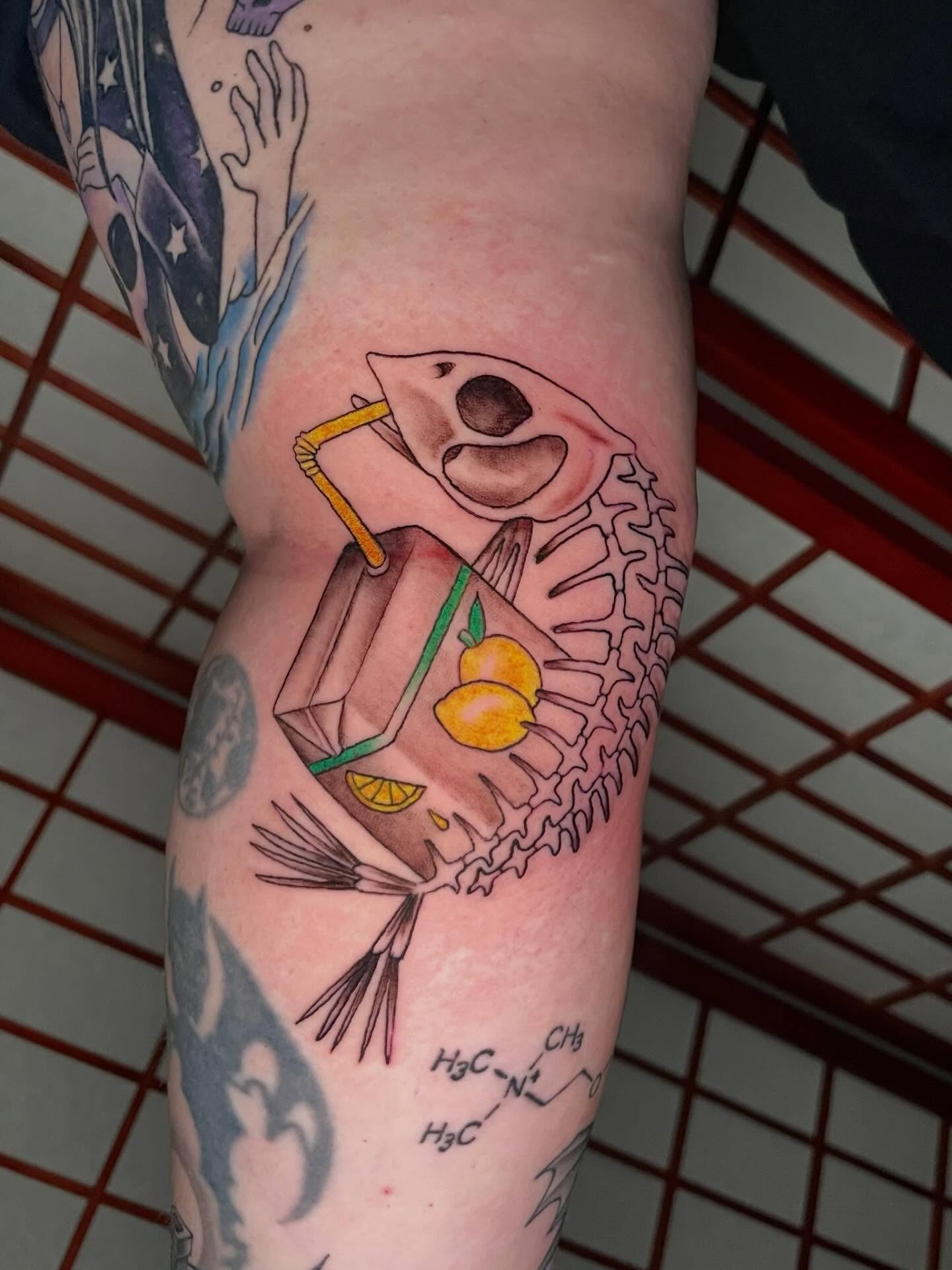 Skeleton Lemon Juice Box Tattoo Tattoo Design