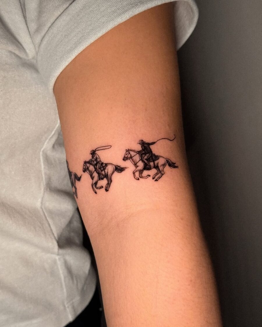 Charming country-inspired horseback riding tattoos Tattoo Design
