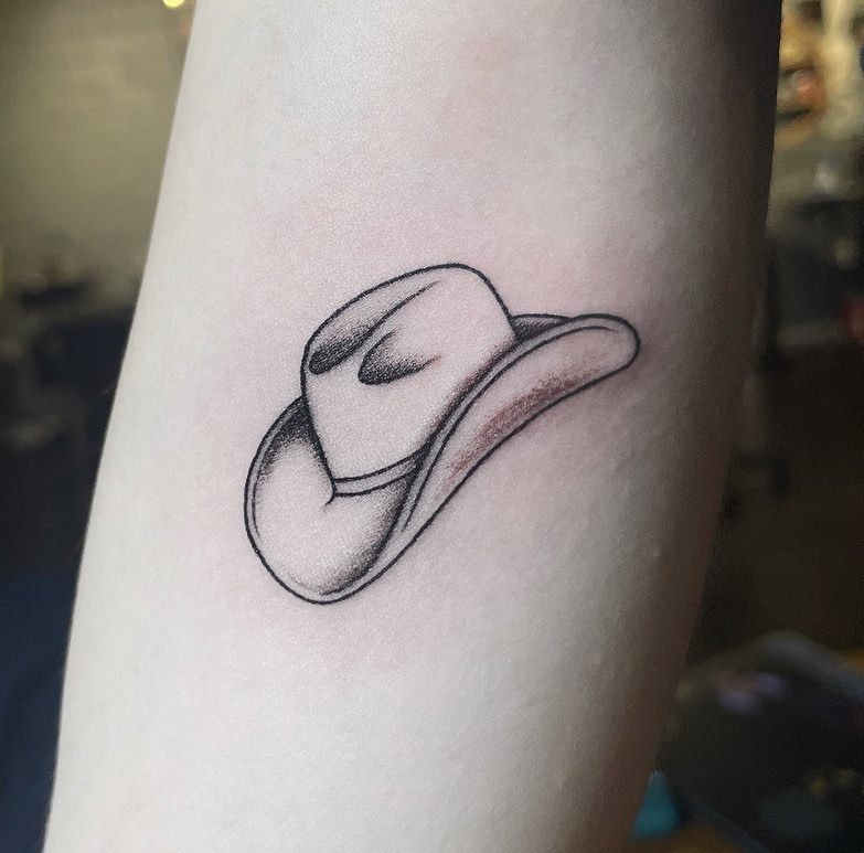 Stylish cowboy hat tattoo with rustic flair Tattoo Design