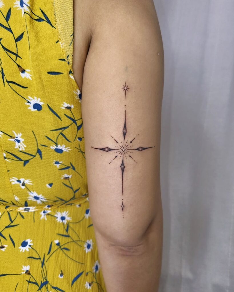 Believe in Yourself Cross Tattoo Design