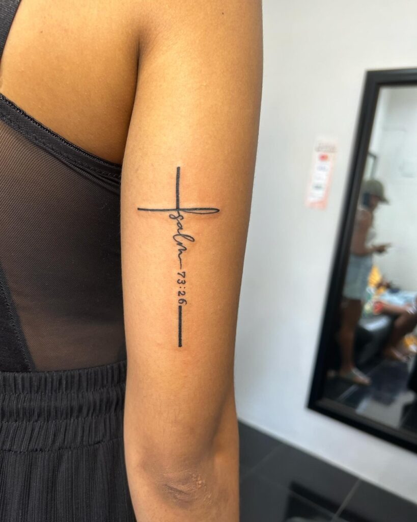 Fleur-de-Lis Cross Tattoo Design