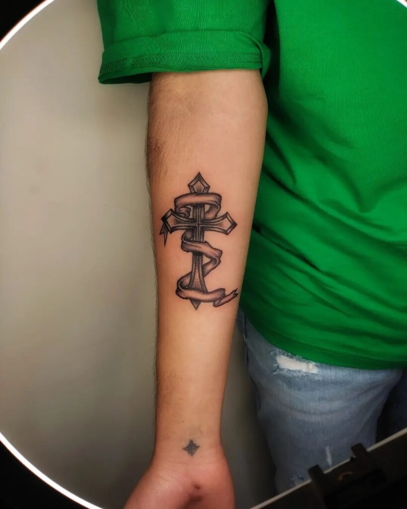 Grace & Faith Cross Tattoo Design