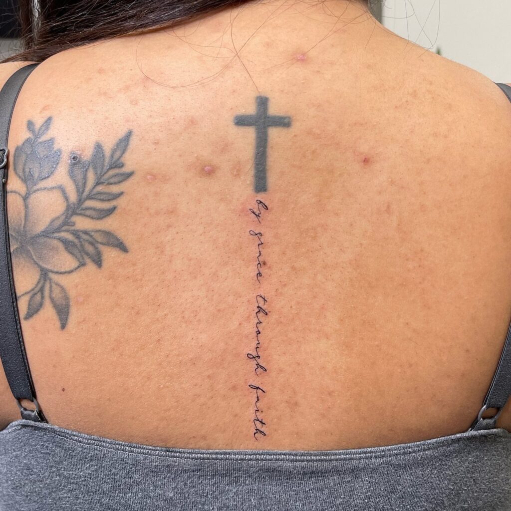 Heart of Faith Cross Tattoo Design