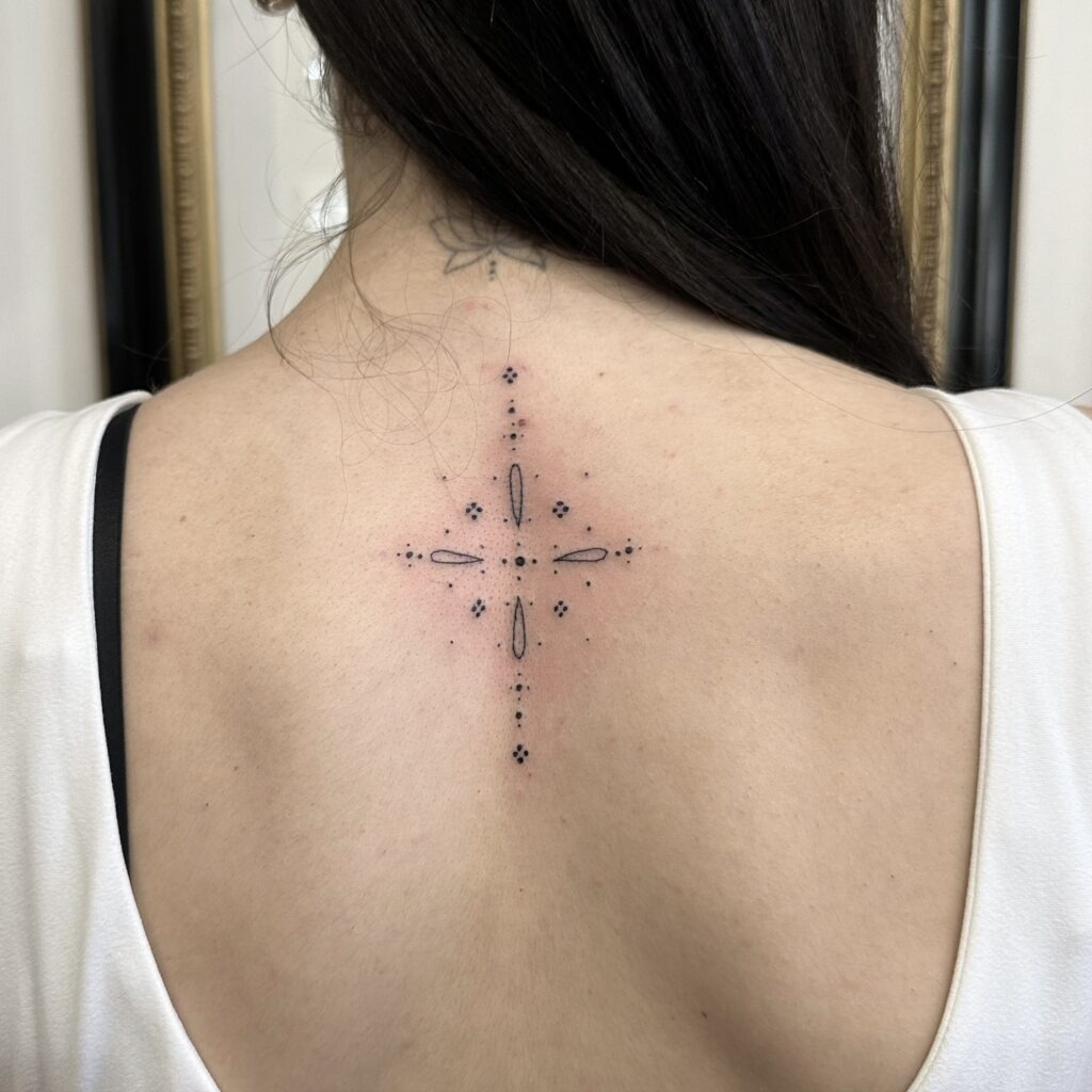 Ornate Simplicity Cross Tattoo Design