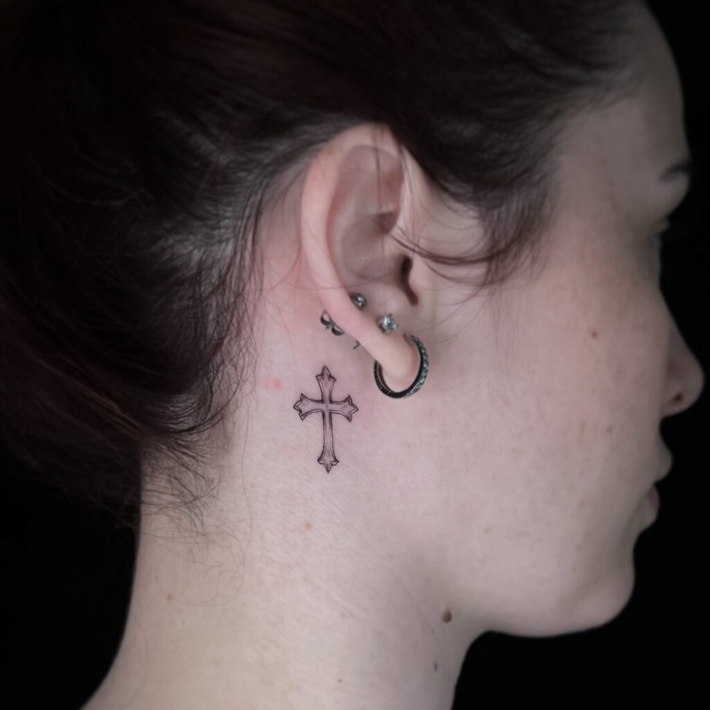 Rosary Ankle Wrap Tattoo Design