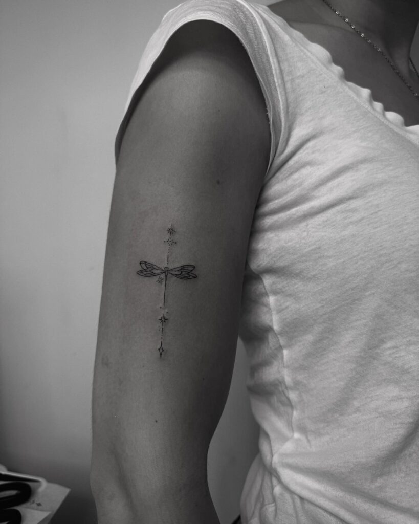 Vine and Grapes Cross Tattoo Design