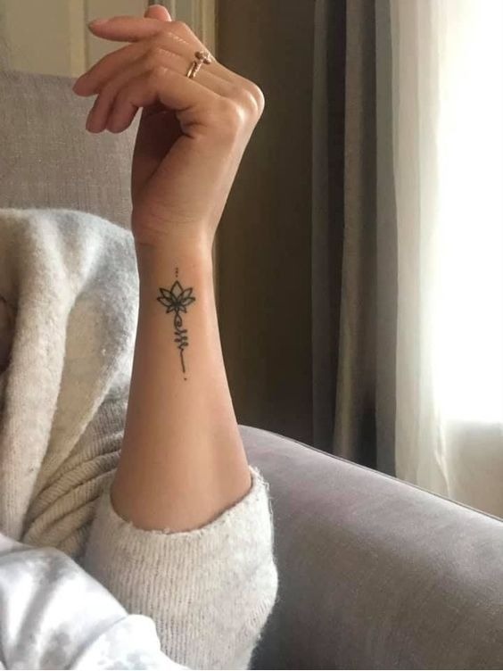 The lotus blossom tattoo is a classic symbol of purity, rebirth, and spiritual enlightenment.