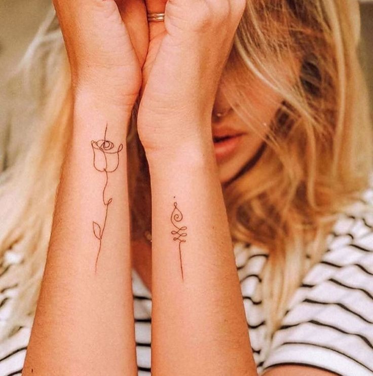 Simplicity is the ultimate form of sophistication, and this minimalist floral tattoo proves just that.