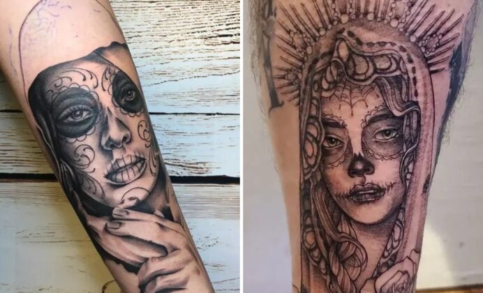 31+ Women Dia De Los Muertos Tattoo Ideas & Inspiration