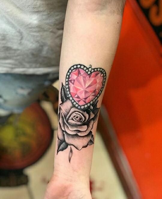 Cosmic Diamond with Chakra Colors Tattoo Design