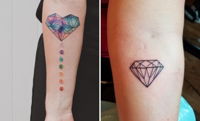 33+ Women Diamond Tattoo Ideas & Inspiration