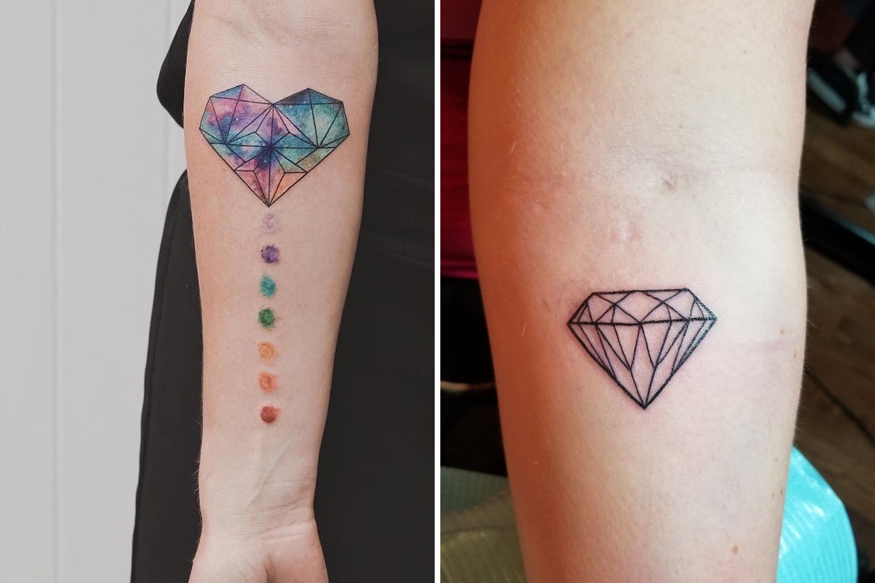 33+ Women Diamond Tattoo Ideas & Inspiration Featured Lookbook Collage